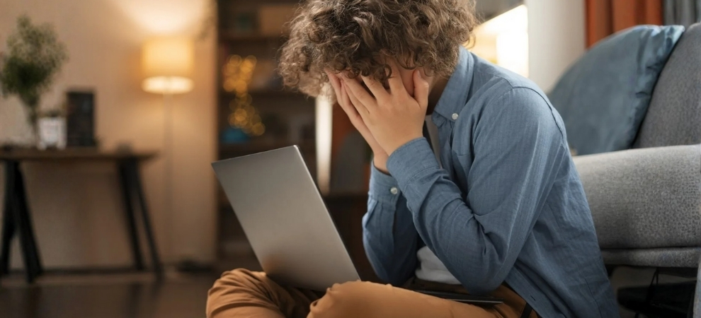 Jovem usando celular